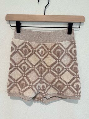 MARINE SERRE Women's Chunky Jacquard Knitted Crescent Moon Shorts Size Large